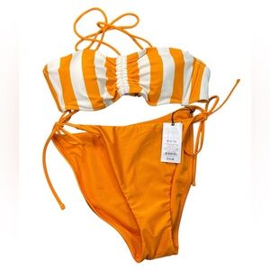 Shade & Shore bikini set med (8-10) orange and white box DT